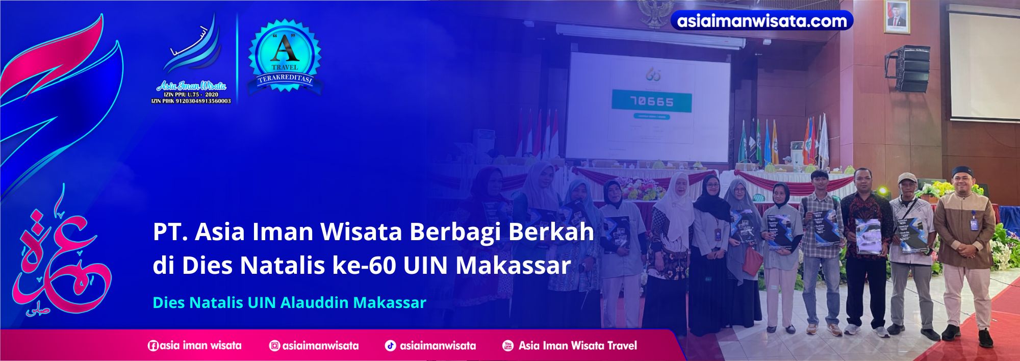 PT. Asia Iman Wisata Berbagi Berkah di Dies Natalis ke-60 UIN Makassar